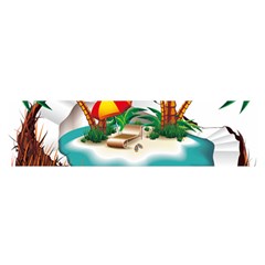 Coconut And Holiday Beach Food Oblong Satin Scarf (16  X 60 )