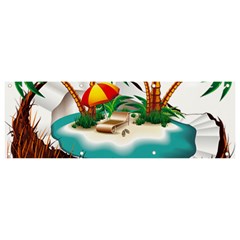 Coconut And Holiday Beach Food Banner And Sign 9  X 3 