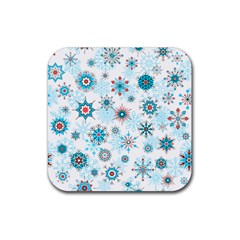 Beautifule Snowflake Decorative Pattern Seamless Rubber Coaster (square)