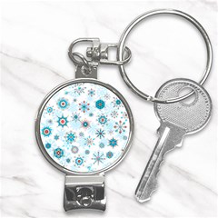 Beautifule Snowflake Decorative Pattern Seamless Nail Clippers Key Chain by Jancukart