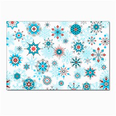 Beautifule Snowflake Decorative Pattern Seamless Postcard 4 x 6  (pkg Of 10)