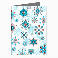 Beautifule Snowflake Decorative Pattern Seamless Greeting Cards (pkg Of 8)