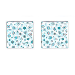 Beautifule Snowflake Decorative Pattern Seamless Cufflinks (square)