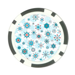 Beautifule Snowflake Decorative Pattern Seamless Poker Chip Card Guard