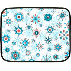 Beautifule Snowflake Decorative Pattern Seamless Fleece Blanket (mini) by Jancukart