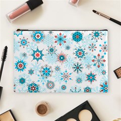 Beautifule Snowflake Decorative Pattern Seamless Cosmetic Bag (large) by Jancukart