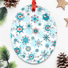 Beautifule Snowflake Decorative Pattern Seamless Ornament (oval Filigree)