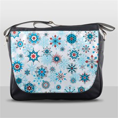 Beautifule Snowflake Decorative Pattern Seamless Messenger Bag by Jancukart