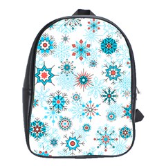 Beautifule Snowflake Decorative Pattern Seamless School Bag (xl)