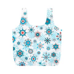 Beautifule Snowflake Decorative Pattern Seamless Full Print Recycle Bag (m)