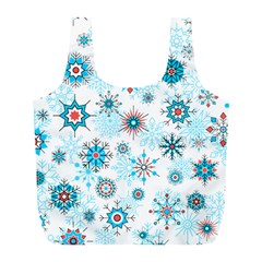 Beautifule Snowflake Decorative Pattern Seamless Full Print Recycle Bag (l)