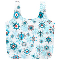 Beautifule Snowflake Decorative Pattern Seamless Full Print Recycle Bag (xl)