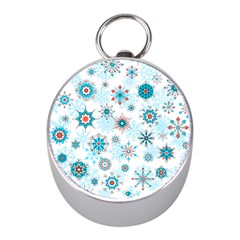 Beautifule Snowflake Decorative Pattern Seamless Mini Silver Compasses