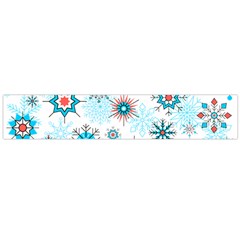 Beautifule Snowflake Decorative Pattern Seamless Large Flano Scarf 