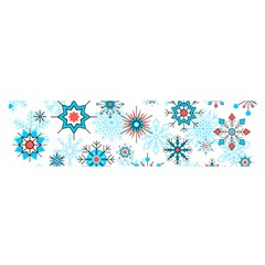 Beautifule Snowflake Decorative Pattern Seamless Oblong Satin Scarf (16  X 60 )