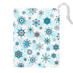 Beautifule Snowflake Decorative Pattern Seamless Drawstring Pouch (4xl) by Jancukart