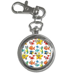 Fish Ocean Water Sea Life Seamless Background Key Chain Watches by Jancukart