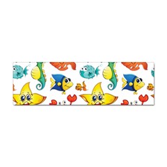 Fish Ocean Water Sea Life Seamless Background Sticker Bumper (10 Pack)