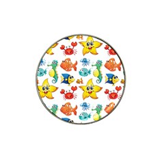 Fish Ocean Water Sea Life Seamless Background Hat Clip Ball Marker