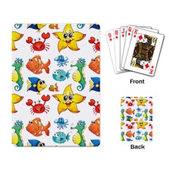 Fish Ocean Water Sea Life Seamless Background Playing Cards Single Design (rectangle)