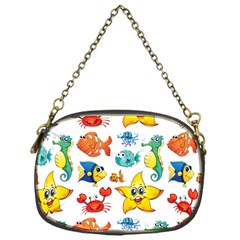 Fish Ocean Water Sea Life Seamless Background Chain Purse (one Side) by Jancukart