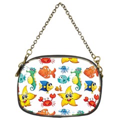 Fish Ocean Water Sea Life Seamless Background Chain Purse (two Sides)