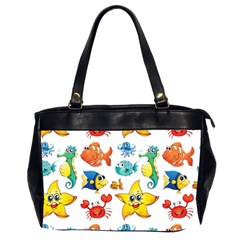 Fish Ocean Water Sea Life Seamless Background Oversize Office Handbag (2 Sides)