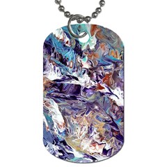 Abstract Cross Currents Dog Tag (two Sides) by kaleidomarblingart