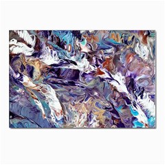 Abstract Cross Currents Postcard 4 x 6  (pkg Of 10) by kaleidomarblingart