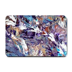 Abstract Cross Currents Small Doormat by kaleidomarblingart