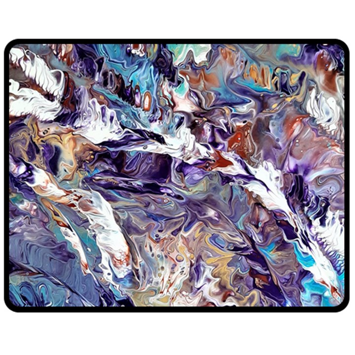 Abstract cross currents Fleece Blanket (Medium) 