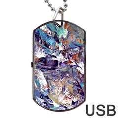 Abstract Cross Currents Dog Tag Usb Flash (one Side)