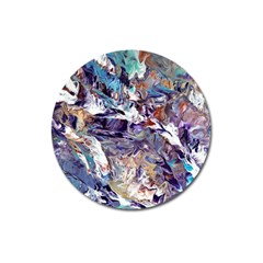 Abstract Cross Currents Magnet 3  (round) by kaleidomarblingart