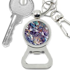 Abstract Cross Currents Bottle Opener Key Chain by kaleidomarblingart