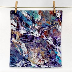 Abstract Cross Currents Face Towel by kaleidomarblingart