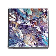 Abstract Cross Currents Memory Card Reader (square 5 Slot) by kaleidomarblingart