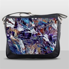 Abstract Cross Currents Messenger Bag by kaleidomarblingart