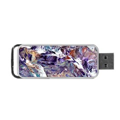 Abstract Cross Currents Portable Usb Flash (one Side) by kaleidomarblingart