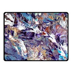 Abstract Cross Currents Double Sided Fleece Blanket (small)  by kaleidomarblingart