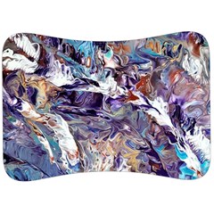 Abstract Cross Currents Velour Seat Head Rest Cushion by kaleidomarblingart