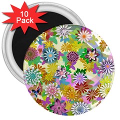 Illustration-pattern-abstract 3  Magnets (10 Pack)  by Pakrebo