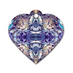 Amethyst Repeats Dog Tag Heart (two Sides) by kaleidomarblingart