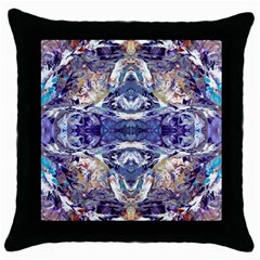 Amethyst Repeats Throw Pillow Case (black) by kaleidomarblingart