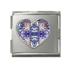 Amethyst Repeats Mega Link Heart Italian Charm (18mm)