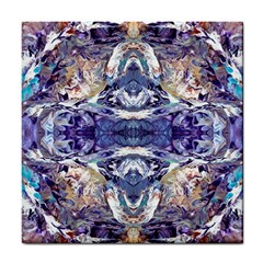 Amethyst Repeats Tile Coaster by kaleidomarblingart