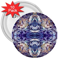 Amethyst Repeats 3  Buttons (10 Pack)  by kaleidomarblingart