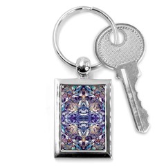 Amethyst Repeats Key Chain (rectangle) by kaleidomarblingart