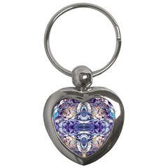 Amethyst Repeats Key Chain (heart) by kaleidomarblingart