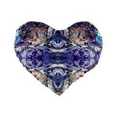 Amethyst Repeats Standard 16  Premium Heart Shape Cushions by kaleidomarblingart