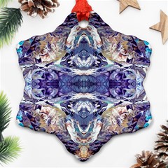 Amethyst Repeats Ornament (snowflake) by kaleidomarblingart